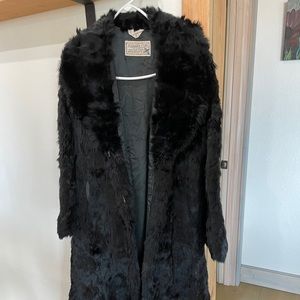 Vintage 70s Full length Rabbit Fur coat